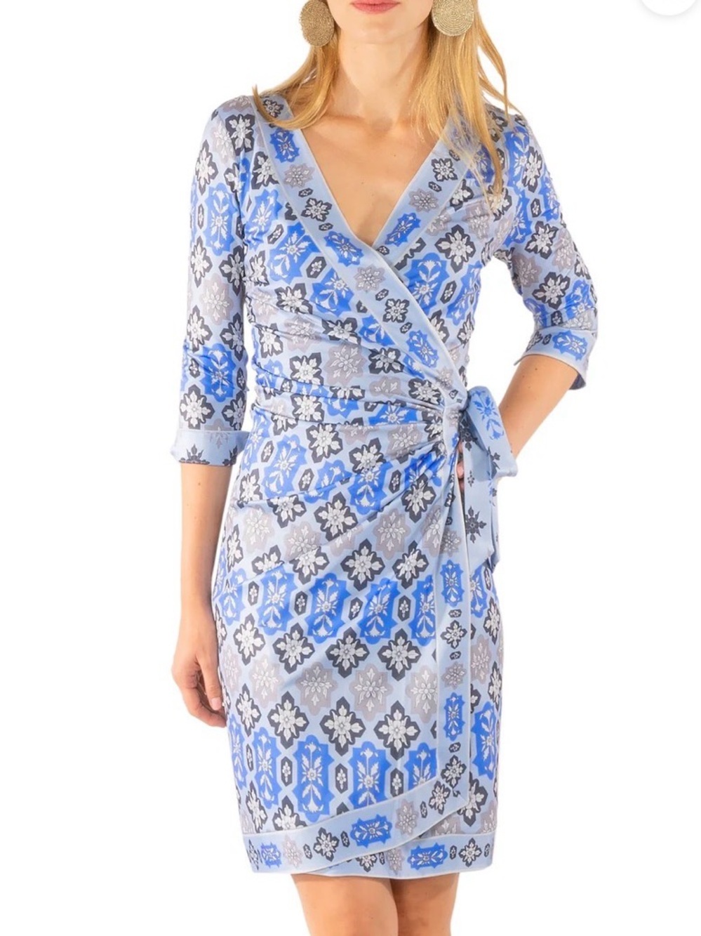Gretchen Scott Dress Women’s Medium Wrap it Up Dress Haveli Periwinkle